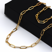 Real Gold Solid Link L Chain Necklace 1382 (45 C.M) CH1172