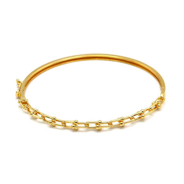 Real Gold GZTF Hardware Lock Bangle 6601 45 - 55 MM (SIZE 13-14) BA1327