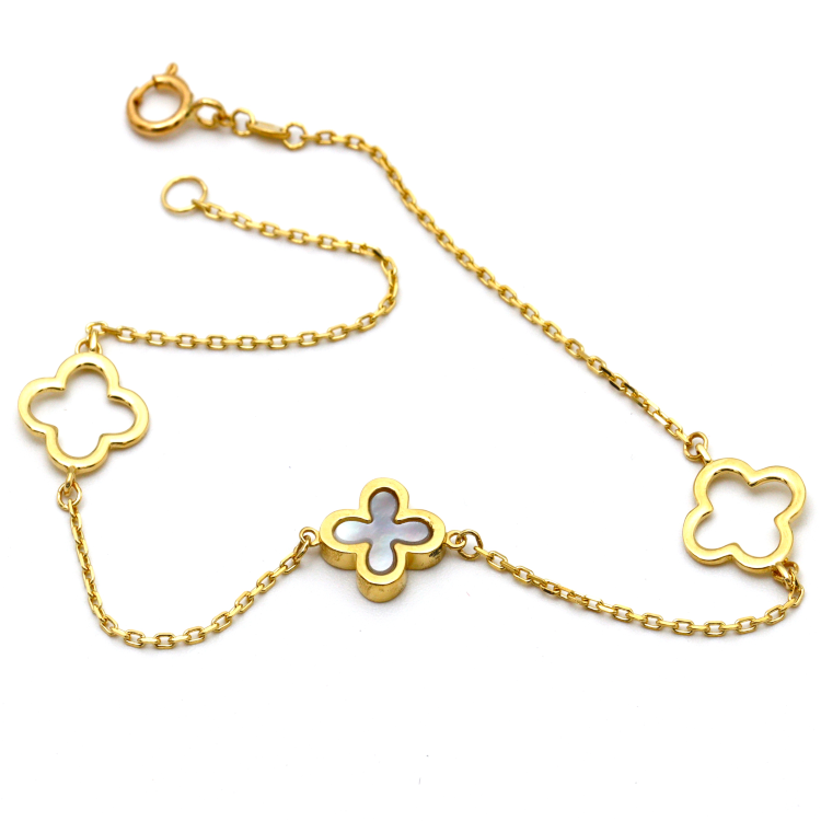 Real Gold 3 VC Bracelet 0642 BR1237 - 18K Gold Jewelry