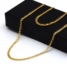 Real Gold Solid Figaro Men Chain Necklace 7908 (70 C.M) B CH1209