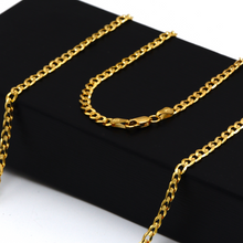 Real Gold Solid Figaro Men Chain Necklace 7908 (70 C.M) B CH1209