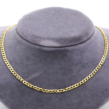 Real Gold Solid Figaro Men Chain Necklace 7908 (45 C.M) A CH1214