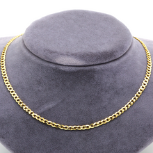 Real Gold Solid Figaro Men Chain Necklace 7908 (45 C.M) A CH1214