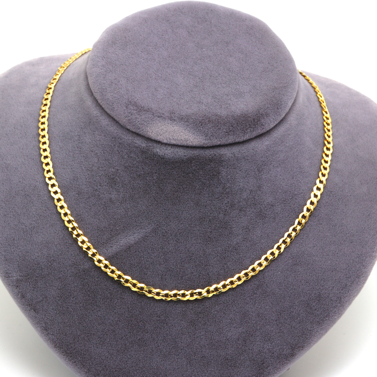 Real Gold Solid Figaro Men Chain Necklace 7908 (50 C.M) A CH1212