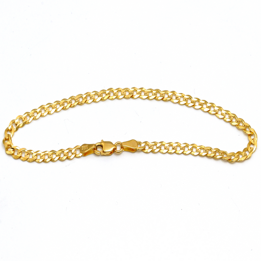 Real Gold Solid Figaro Chain Anklet 7908 (25 C.M) A1328