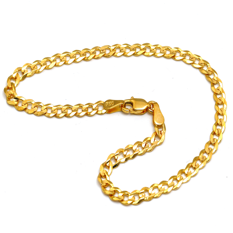 Real Gold Solid Figaro Men Chain Necklace 7908 (50 C.M) A CH1212