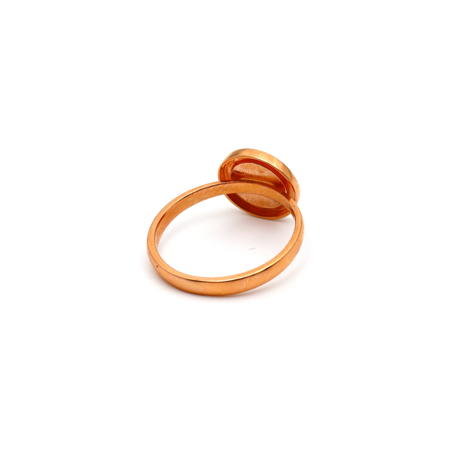 Real Gold BV Rose Gold Ring (SIZE 8.5) R1577 - 18K Gold Jewelry