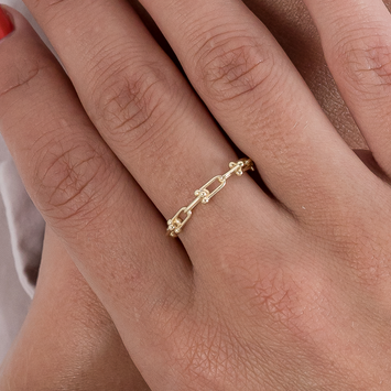 Real Gold GZTF Hardware Look Ring 7039 (SIZE 6) R2080
