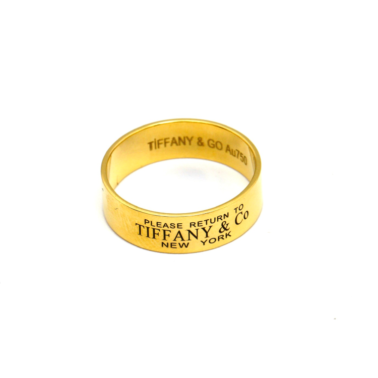 Real Gold GZTF Solid 6 M.M Ring 0254/1 (SIZE 5) R2157