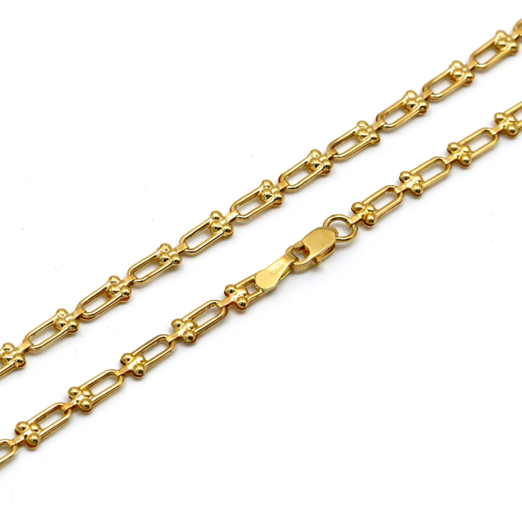 Real Gold GZTF Hardware Solid Chain Necklace 4566 (40 C.M) CH1218