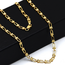 Real Gold GZTF Hardware Solid Chain Necklace 4566 (50 C.M) CH1219