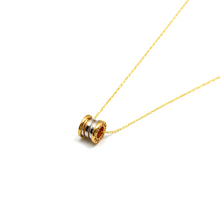 Real Gold GZBV 2 Color Small Round Roller Necklace 0159-YM A CWP 1868