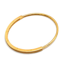 Real Gold GZCR Embossed Stone Screw Bangle 0342 (SIZE 16) BA1448