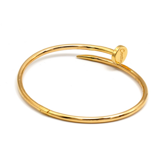 Real Gold GZCR Nail Lock Bangle BLZ 0203 (Size 18) C BA1441