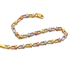 Real Gold GZTF 3 Color Hardware Solid Chain Bracelet TC-4566 (18 C.M) BR1643