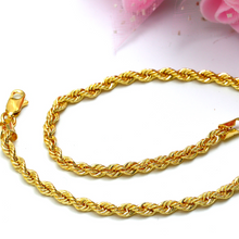 Real Gold Solid Thick Rope Chain Men Bracelet 4 MM 2603 (25 C.M) BR1559