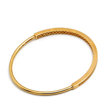 Real Gold GZCR Embossed Stone Screw Bangle 0342 (SIZE 16) BA1448