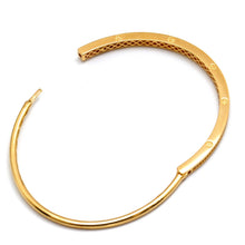 Real Gold GZCR Embossed Stone Screw Bangle 0342 (SIZE 16) BA1448