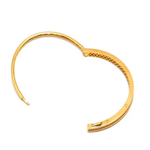 Real Gold GZCR Embossed Stone Screw Bangle 0342 (SIZE 16) BA1448