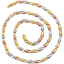 Real Gold GZTF 3 Color Hardware Solid Chain Necklace TC-4566 (40 C.M) CH1248