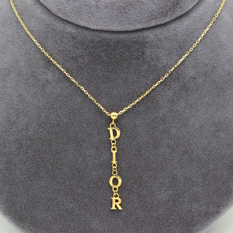 Real Gold GZDIOR Dangler Rosary Necklace 0530-KL N1389