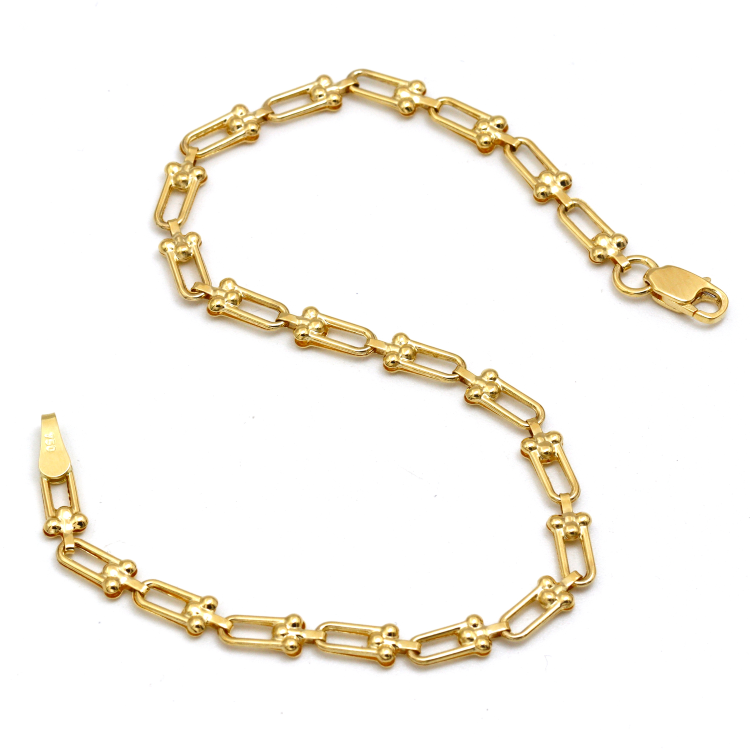 Real Gold GZTF Hardware Solid Chain Bracelet 4566 (18 C.M) BR1596