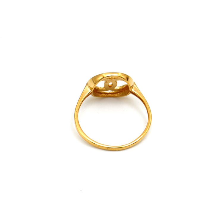 Real Gold GZCH Plain Round Ring 0074-7YZ (SIZE 7.5) R2242