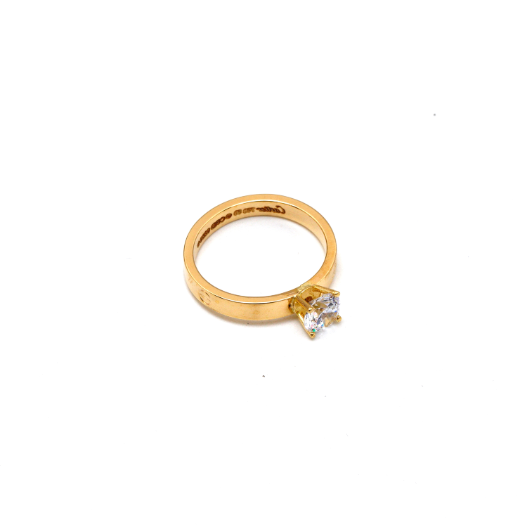 Real Gold GZCR Solitaire Ring 0671 (SIZE 5) R2423